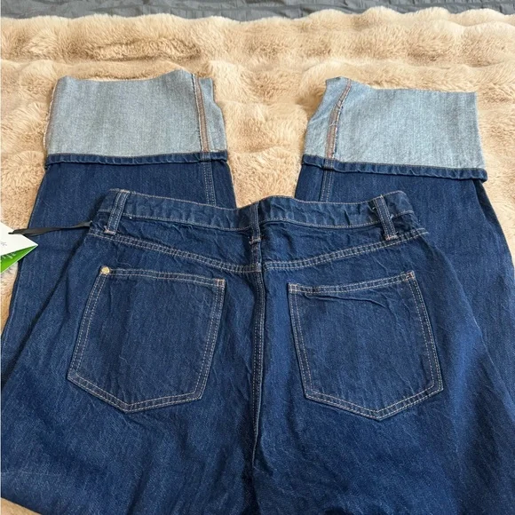 NWT Kate Spade x Target Limited Edition size 8 Dark Blue Cuffed Jeans - Picture 11 of 11